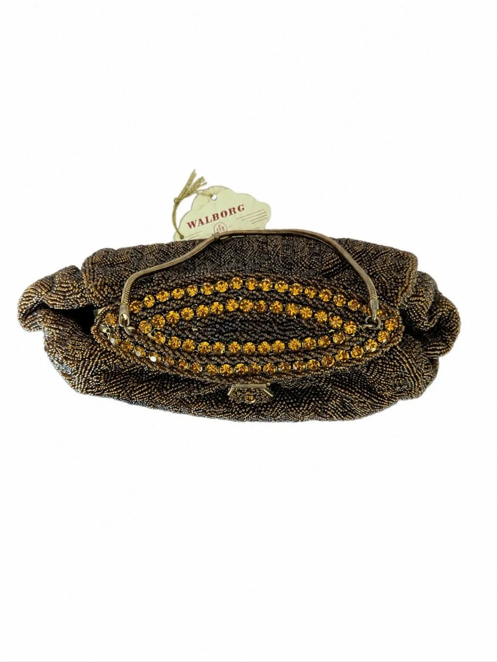 Vintage Walborg Pierette Hand Beaded Evening Bag Made In France NWT